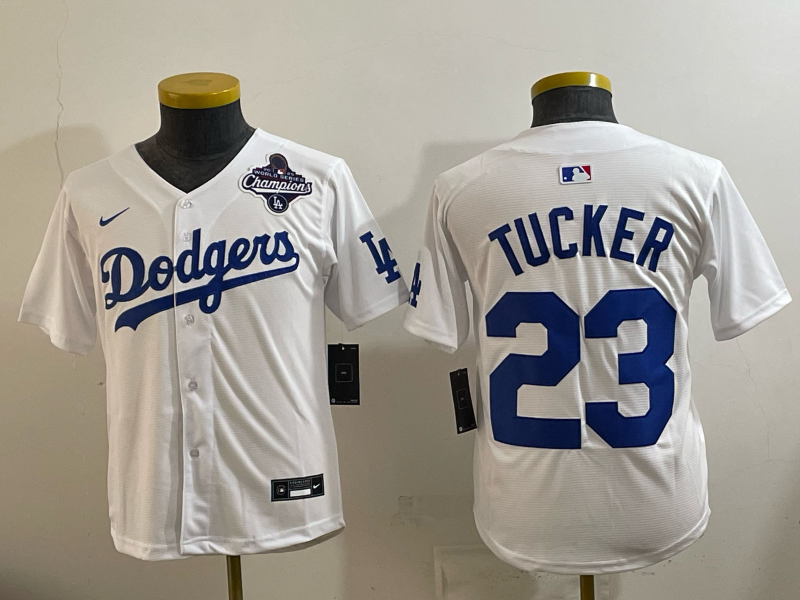 youth 2026 Los Angeles Dodgers #23 Tucker White Game Nike MLB Jersey 008->youth mlb jersey->Youth Jersey